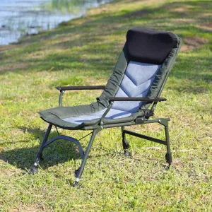 Lounge Chair, Portable Folding Reclining Camping Chair with Adjustable backrest for Indoor and Outdoor Camping Beach Hiking Fishing