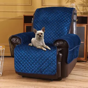 LUFEIJIASHI Recliner Covers Non-Slip Waterproof Large Recliner Chair Covers for Leather Chairs Reversible Recliner Sofa Cover for Living Room Recliner Furniture Protectors Covers for Dog Pets 23"