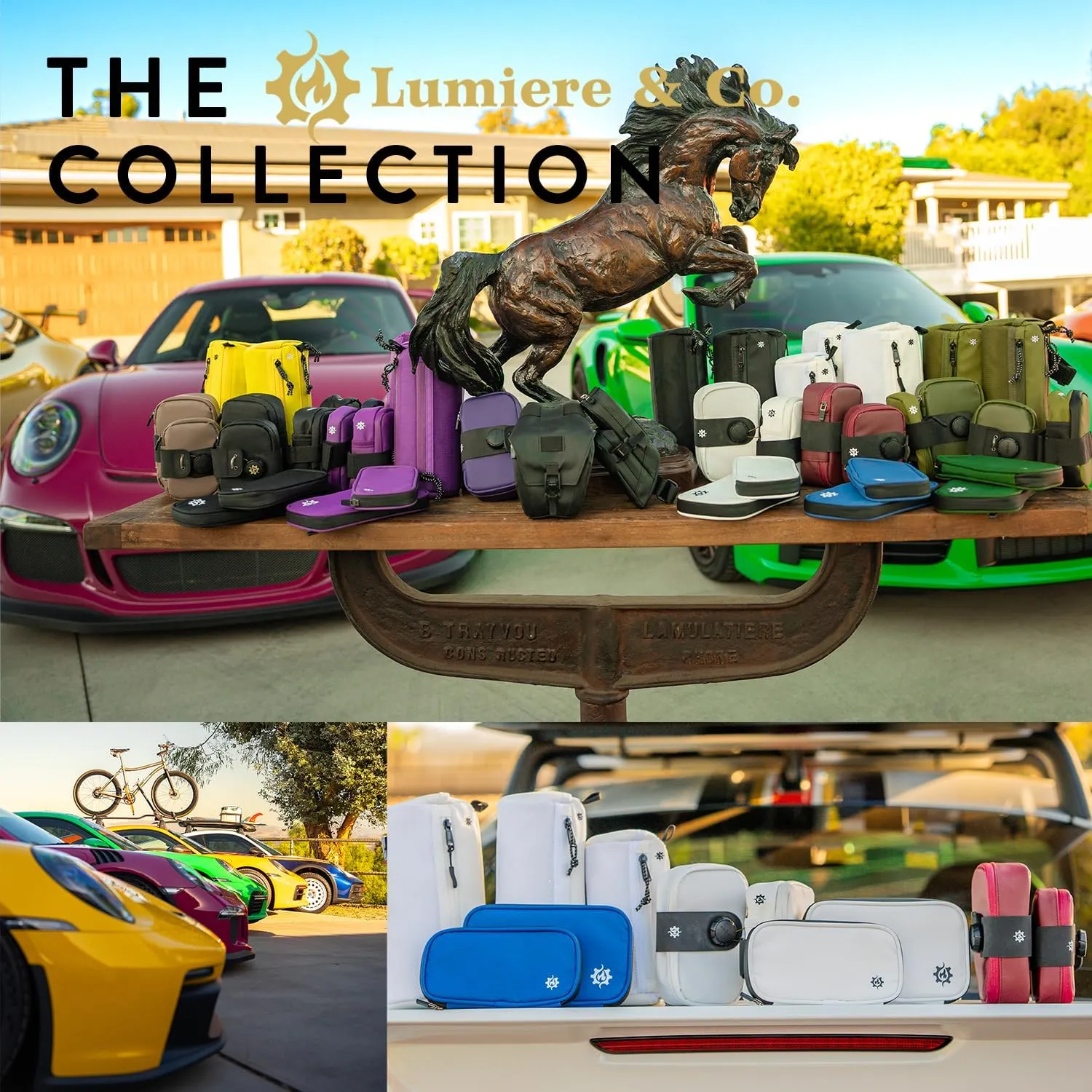 Lumiere & Co. Cycling Wallet Waterproof | Biking Wallet and Cycling Pouch for Jersey | Cycling Phone Wallet for Bicycle with Zipped Pockets (Green, Small)