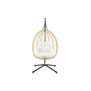 Mackenzie Outdoor Furniture Relaxing Lounge Egg Patio Chair - Beige