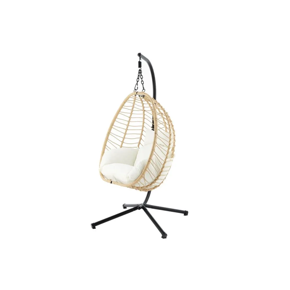 Mackenzie Outdoor Furniture Relaxing Lounge Egg Patio Chair - Beige