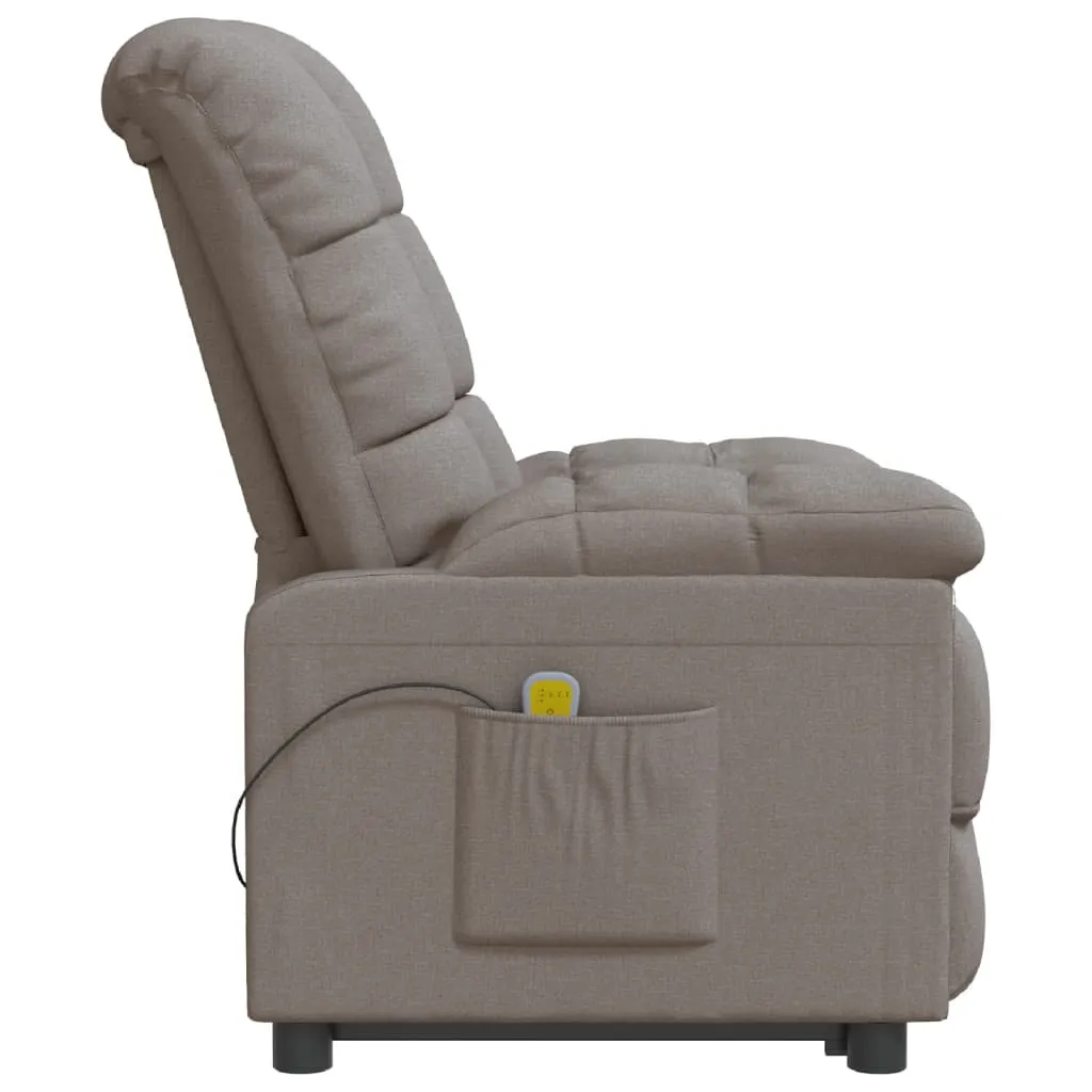 Massage Chair Taupe Fabric