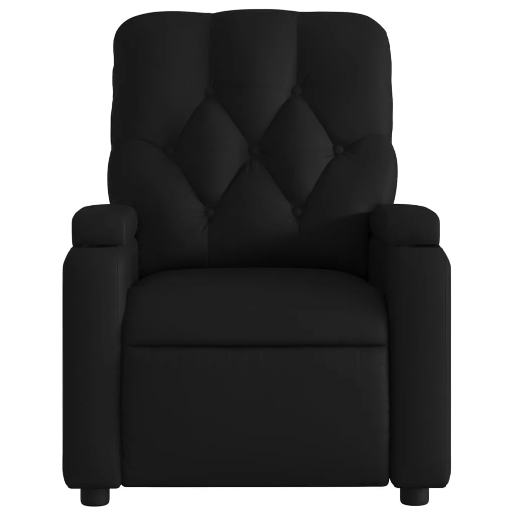 Massage Recliner Chair Black Faux Leather