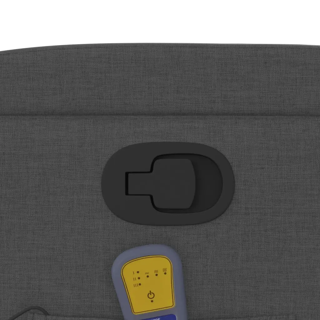 Massage Recliner Chair Dark Gray Fabric