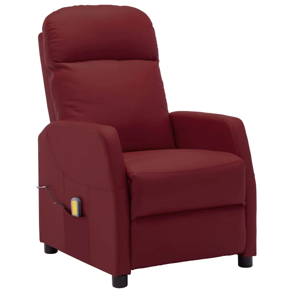 Massage Reclining Chair Leisure Recliner for Home Theater Faux Leather
