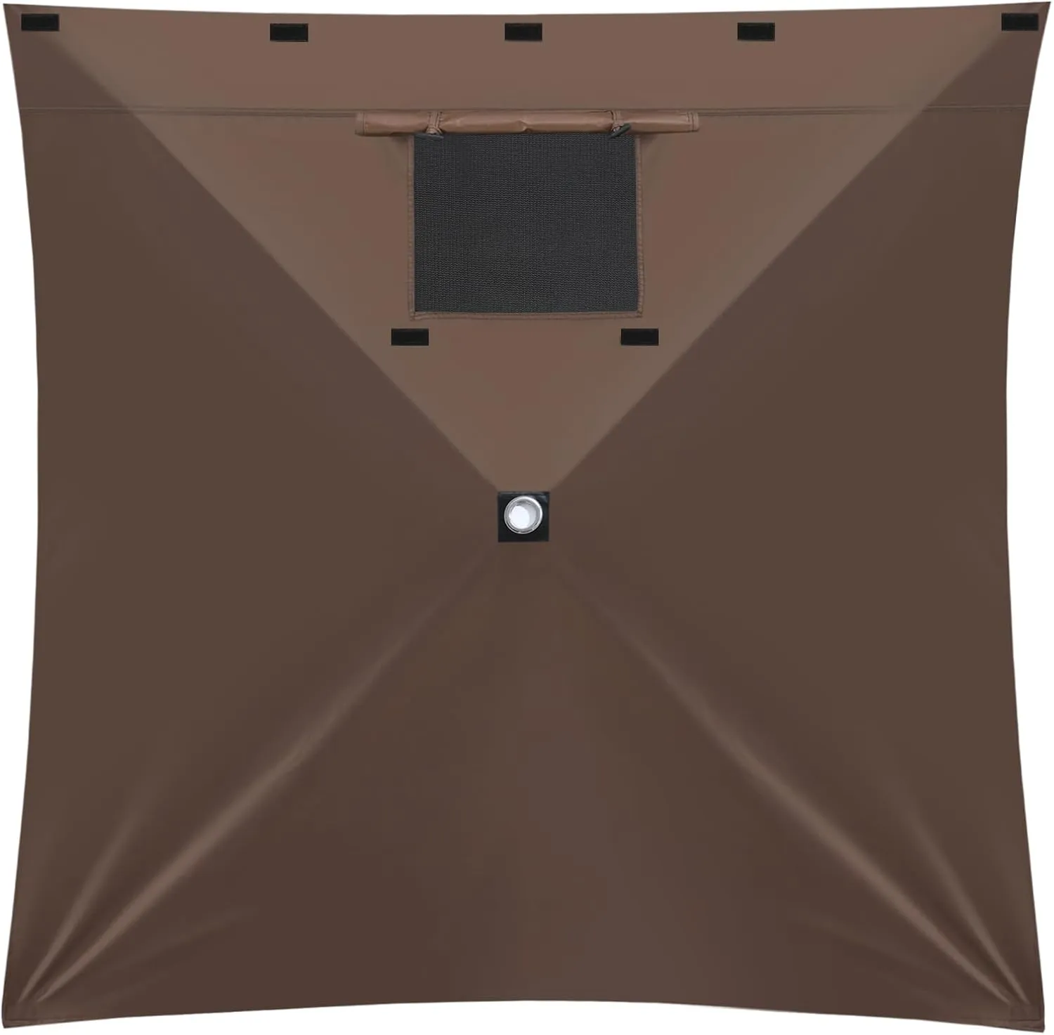 MASTERCANOPY Escape Shelter Side Panel with Window (10x10,Coffee)