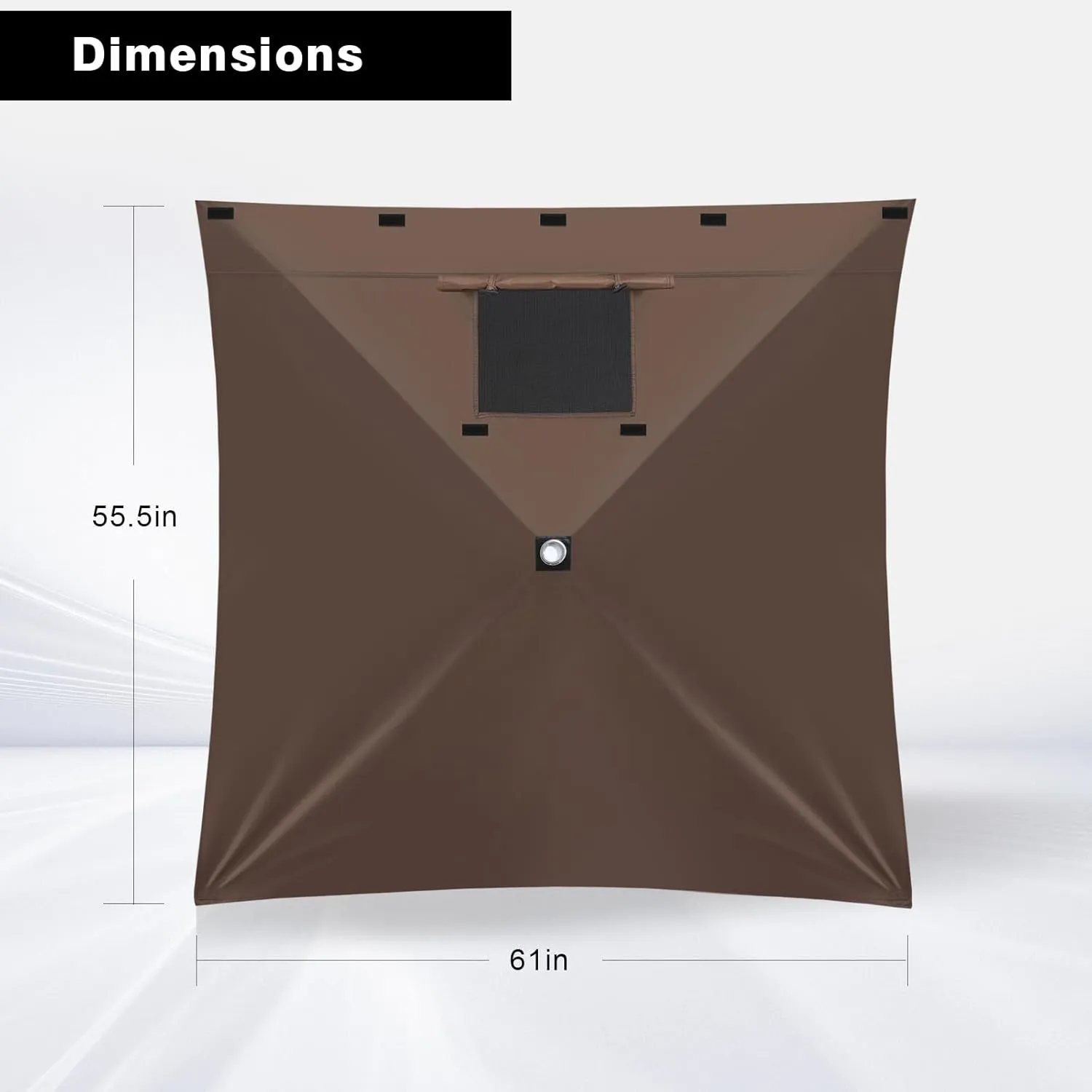 MASTERCANOPY Escape Shelter Side Panel with Window (10x10,Coffee)