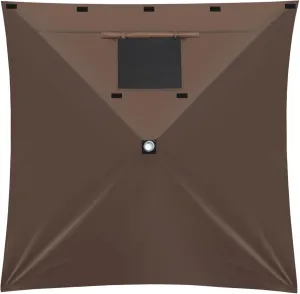 MASTERCANOPY Escape Shelter Side Panel with Window (10x10,Coffee)
