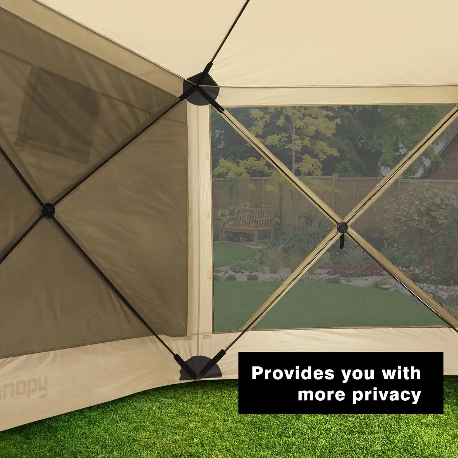 MASTERCANOPY Escape Shelter Side Panel with Window (12x12,Beige)