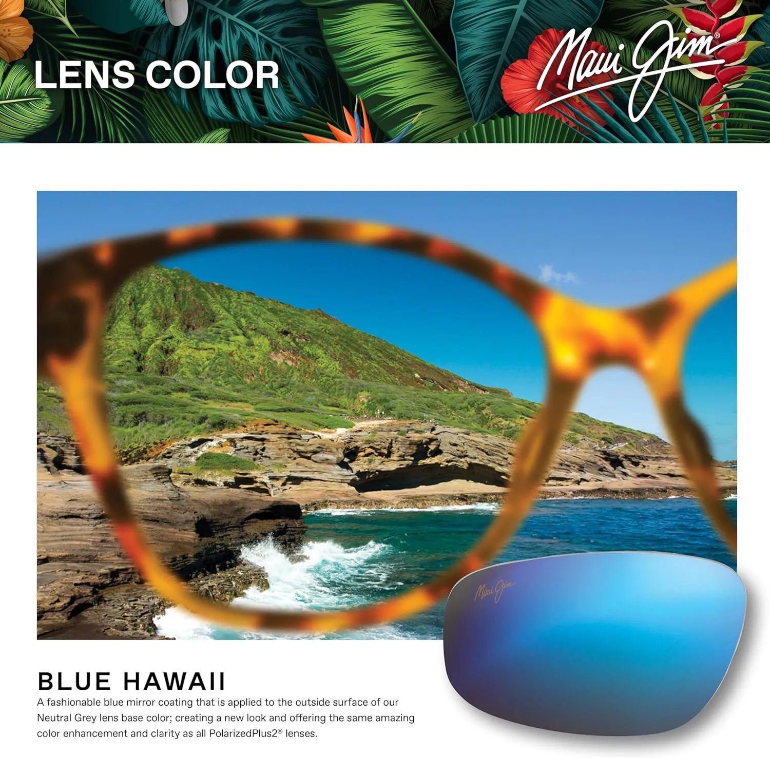 Maui Jim Ohai Rectangular Sunglasses