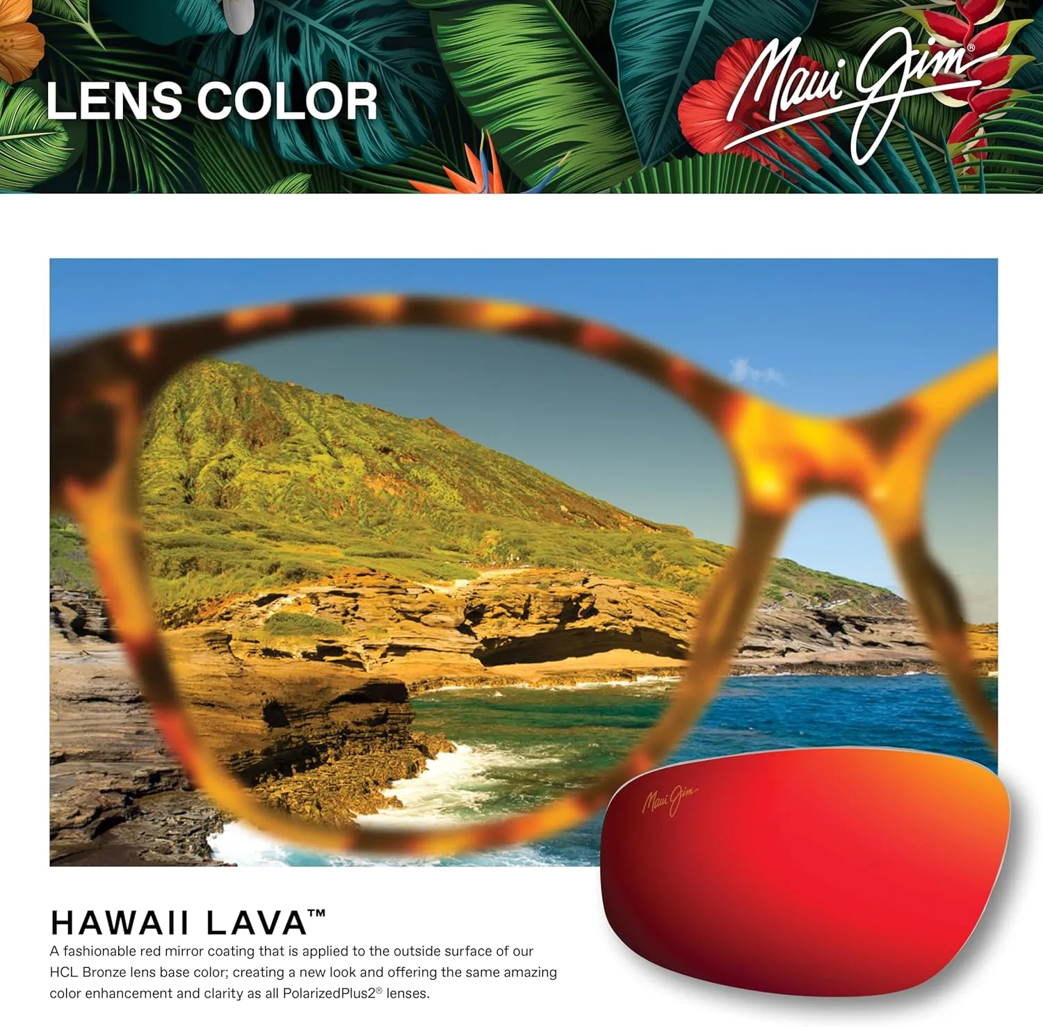 Maui Jim Women's Ohai Rectangular Sunglasses
