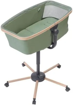Maxi-Cosi Alba All in 1 Bassinet, Easy to Change Between Bassinet, Recliner and High Chair, 100% Recycled Fabrics, 0 Months - 3 Years Old (15 kg), Grey Mist