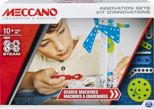 MECCANO, Geared Machines S.T.E.A.M. Building Kit with Moving Parts, for Ages 10 and Up