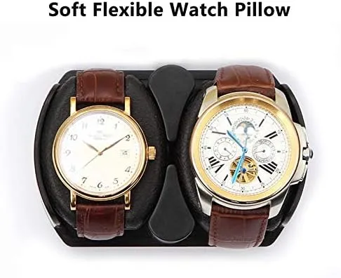 Mechanical Watch Shaker Automatic Watch Winder with LED Light Soft Flexible Watch Pillow AC Adapter and Powered Quiet Motor 4 Rotation Modes