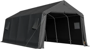 MELLCOM 10 x 20 FT Heavy Duty Carport, Portable Garage with All-Steel Metal Frame & Vents, Anti-Snow Car Canopy Outdoor Storage Shelter shed for Car, Truck, Boat