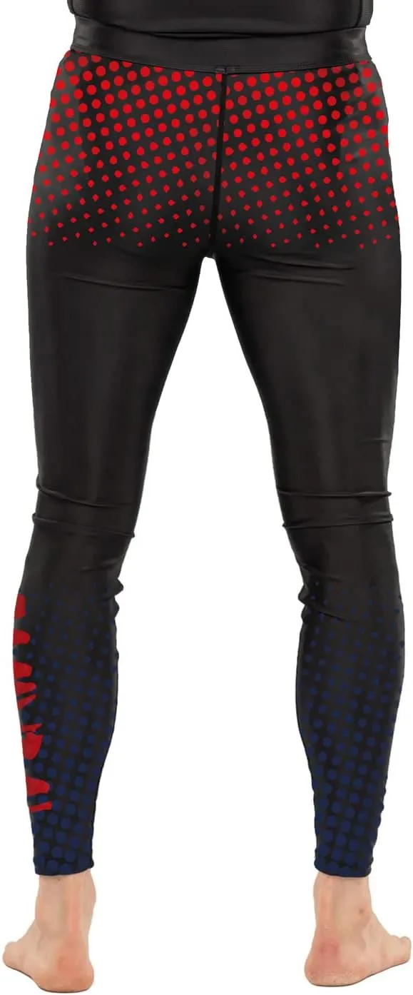 Men‘s Camo Samurai Jiu Jitsu Spats Compression Pants Multi-Sport