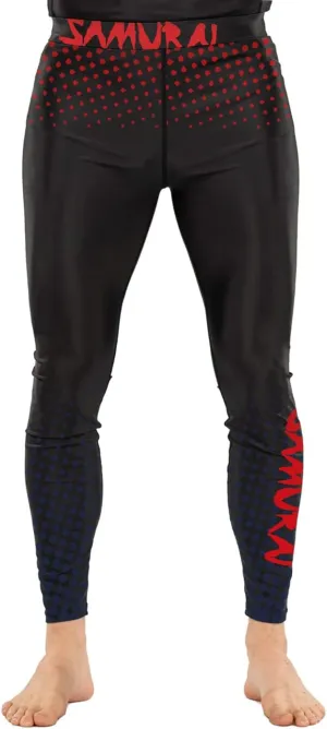 Men‘s Camo Samurai Jiu Jitsu Spats Compression Pants Multi-Sport