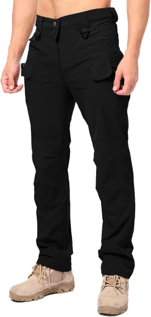 Men's Cargo Pants,Lightweight Water Resistant Ripstop Hiking Pants with 10 Pockets Work Pants for Travel Fishing