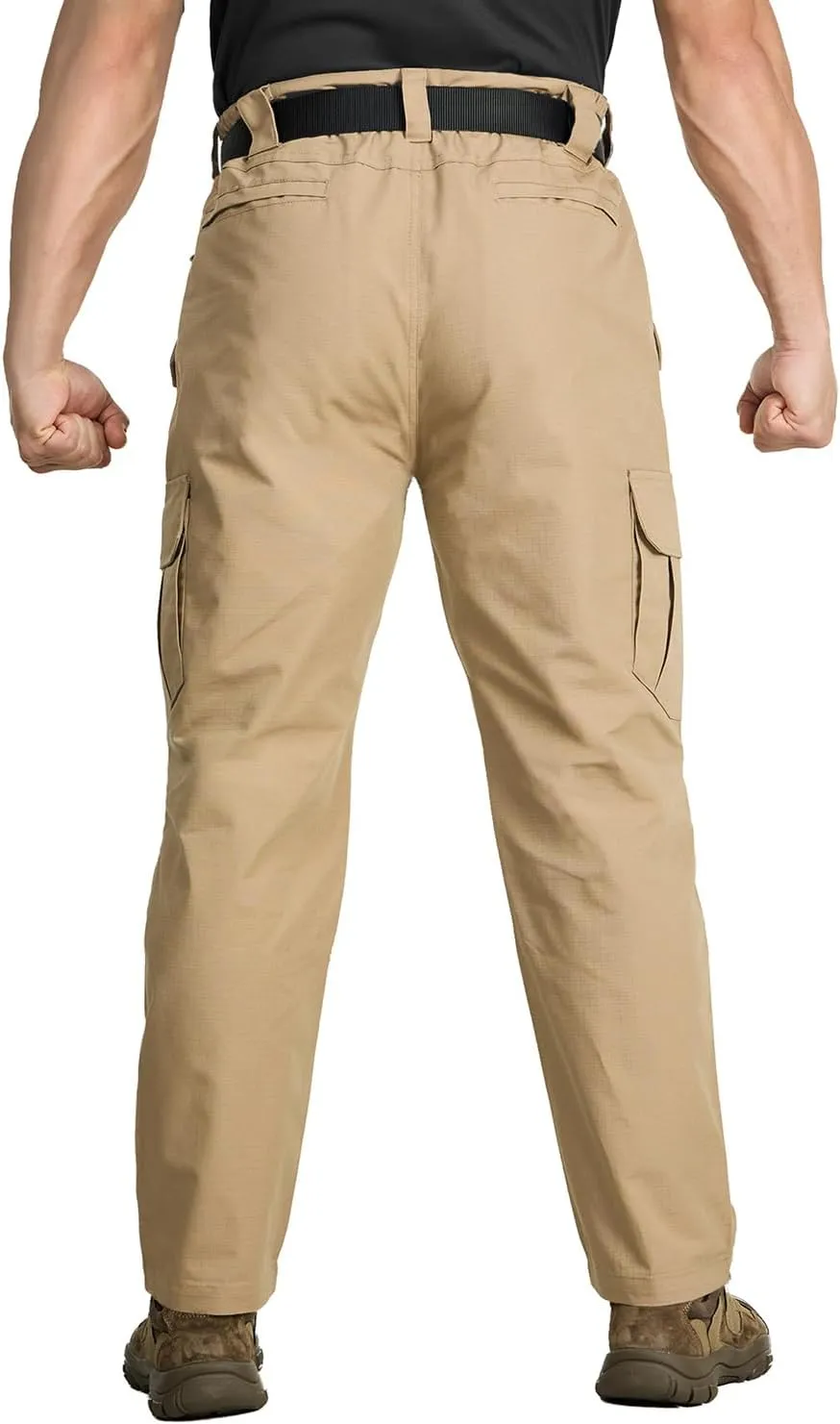 Men's Tactical Cargo Pants, Lightweight Water-Resistant, Ripstop Fabric for Hiking, Work, Outdoor Activities