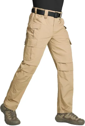 Men's Tactical Cargo Pants, Lightweight Water-Resistant, Ripstop Fabric for Hiking, Work, Outdoor Activities