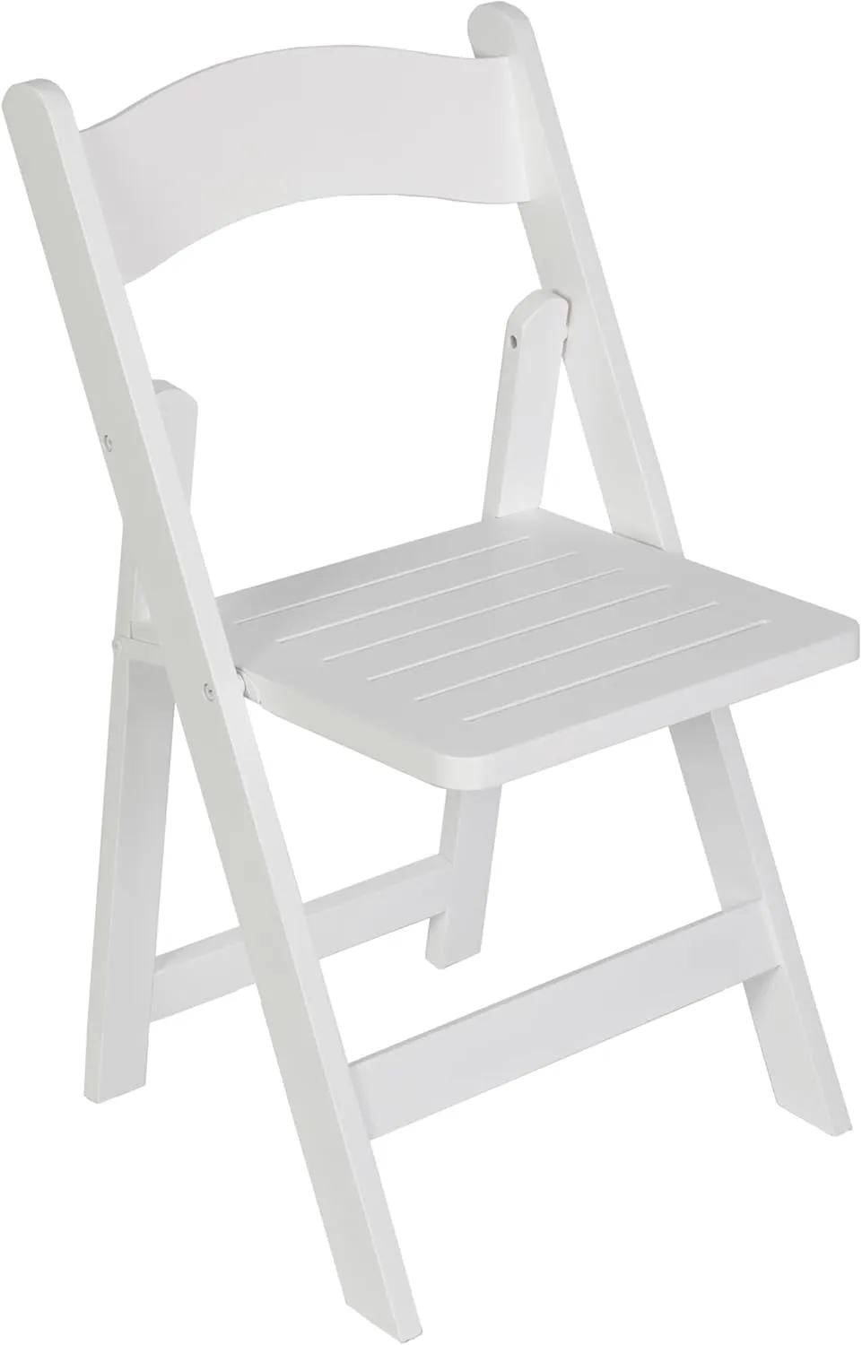 Merrick Lane Nathan Folding Solid Wood Dining Chair, Luxurious Curved Back, Versatile, Solid Beechwood Construction, Mortise & Tenon, White