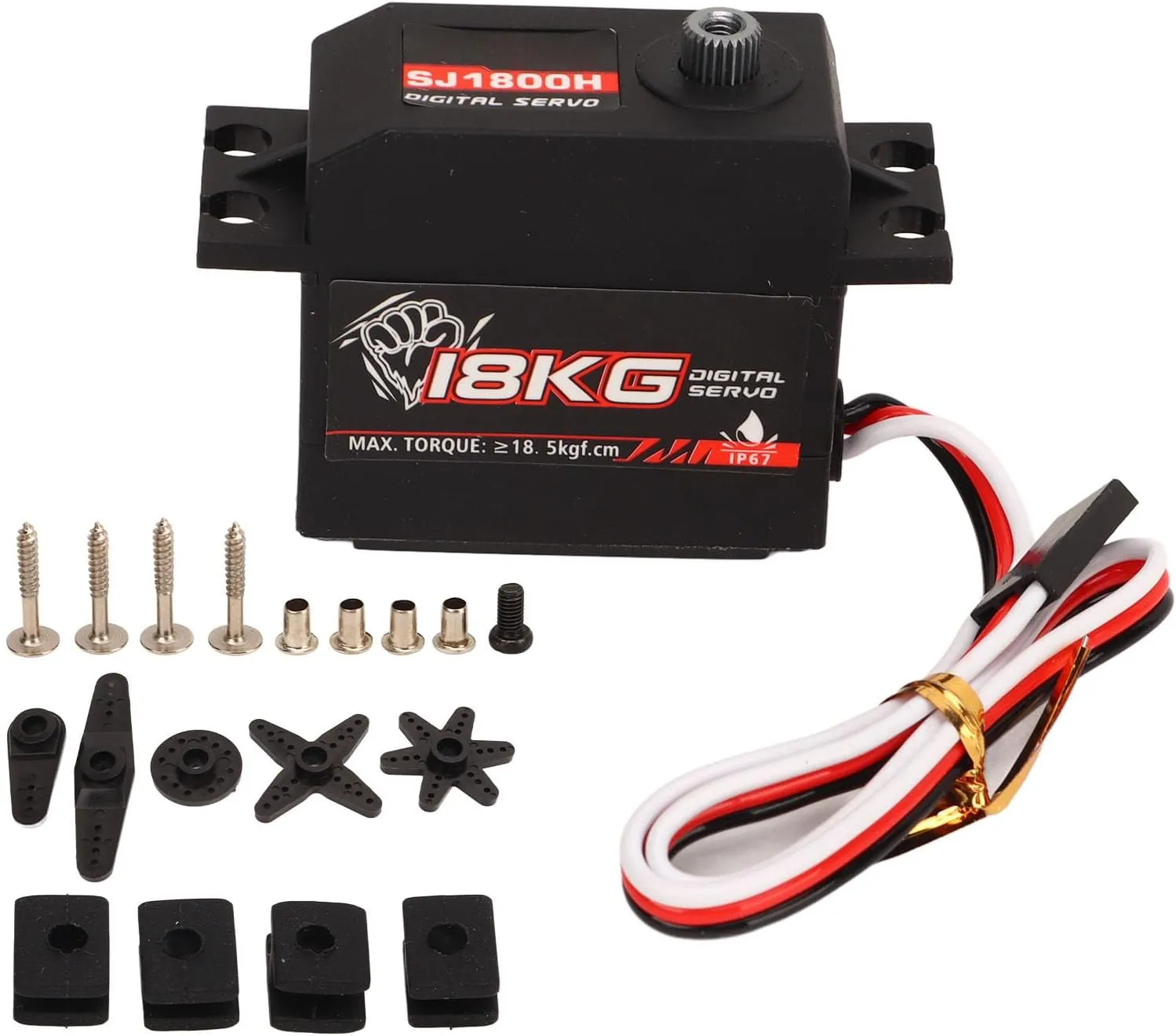 Metal Gear Digital Servo High Pressure 18kg Servo for RC Car Helicopter Model Ship