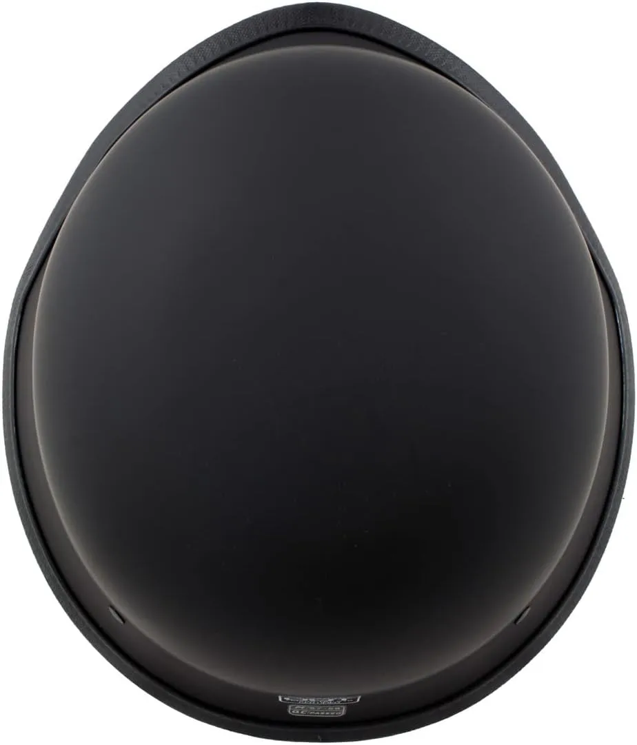 Milwaukee Helmets MPH9740DOT Motorrad DOT German Style Matte Black Half Face Motorcycle Bikers Helmet - X-Large