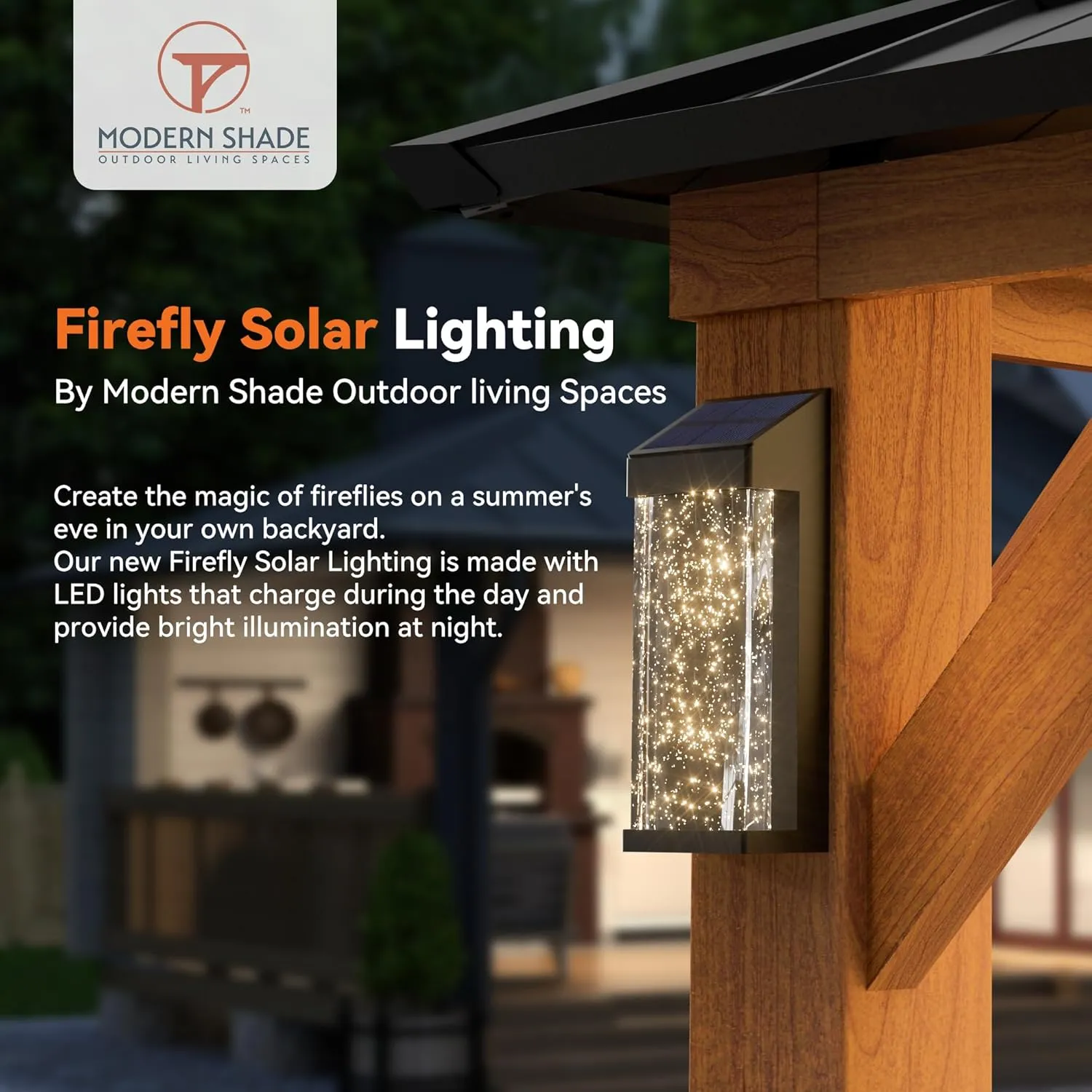 Modern Shade The Horizon Permanent Hardtop Gazebo 10' x 12' w/ 4 LED Lights, Outdoor Gazebo w/Galvanized Steel Double Roof, Patio Pavilion w/Decor Hooks, Mosquito Nettings, Wood-Looking