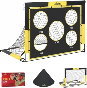MoKo Backyard Soccer Goal for Kids - 4' x 3' Portable Pop Up Soccer Nets - 2 in 1 Soccer Net Set for Outdoor Indoor