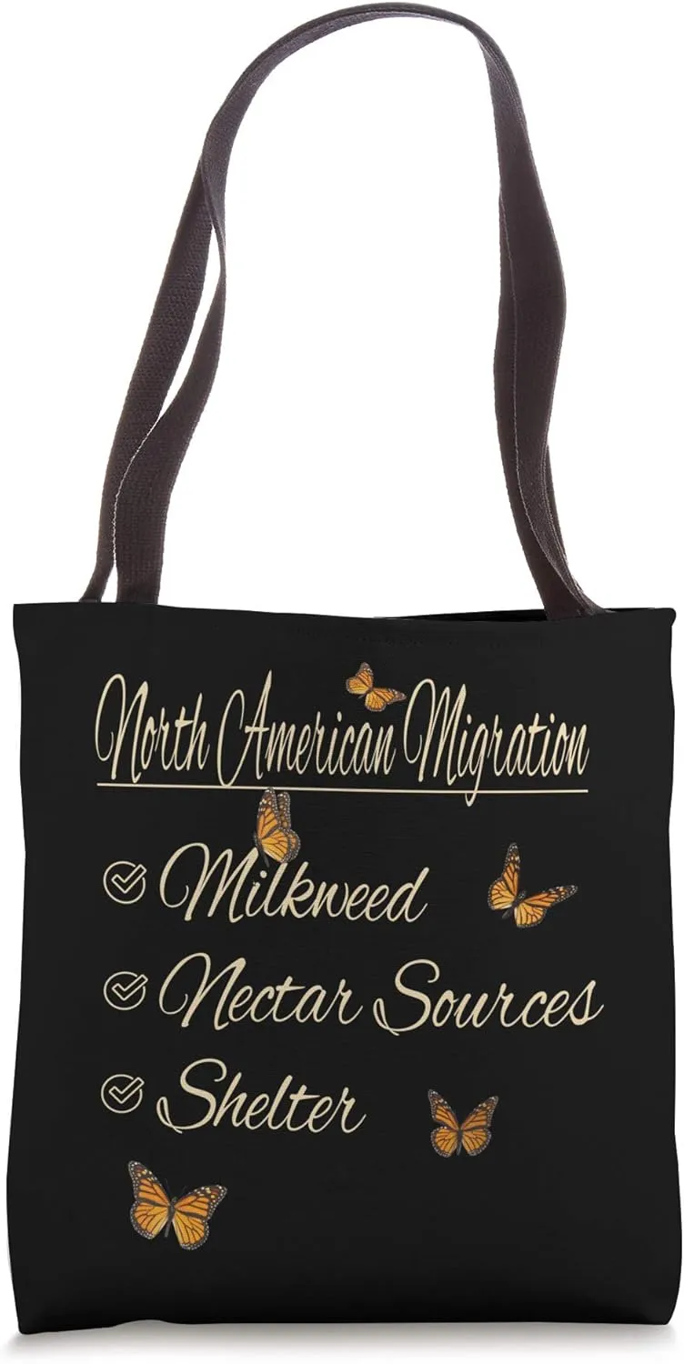 Monarch Butterfly North American Migration Milkweed Shelter Tote Bag
