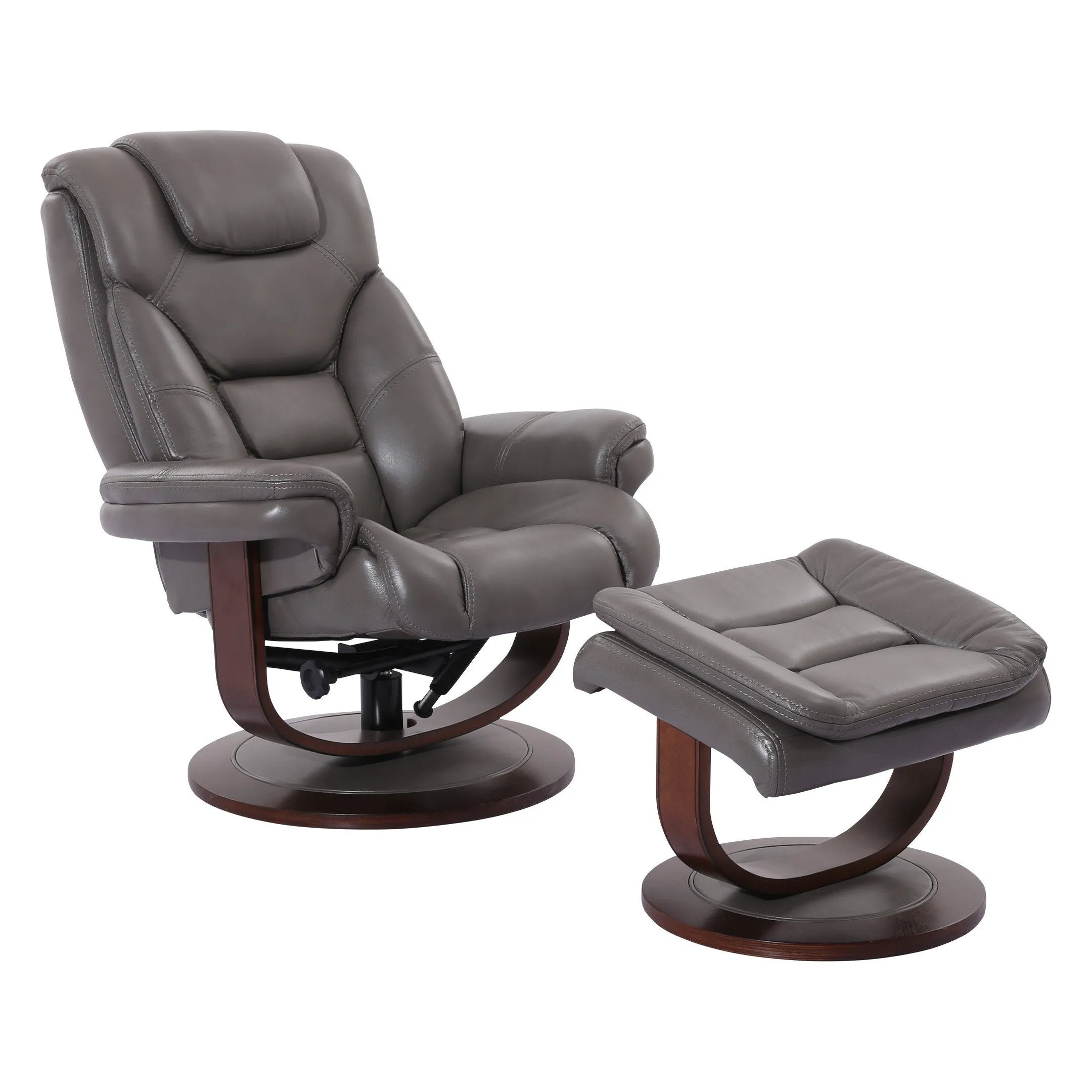 MONARCH - ICE Manual Reclining Swivel Chair and Ottoman