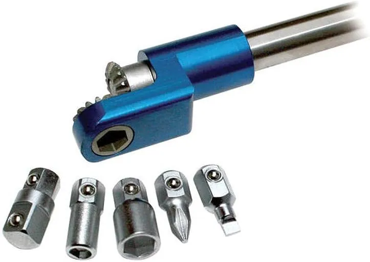 Motion Pro 90 Degree 1/4" Hex Driver Carb Tool - With Bits
