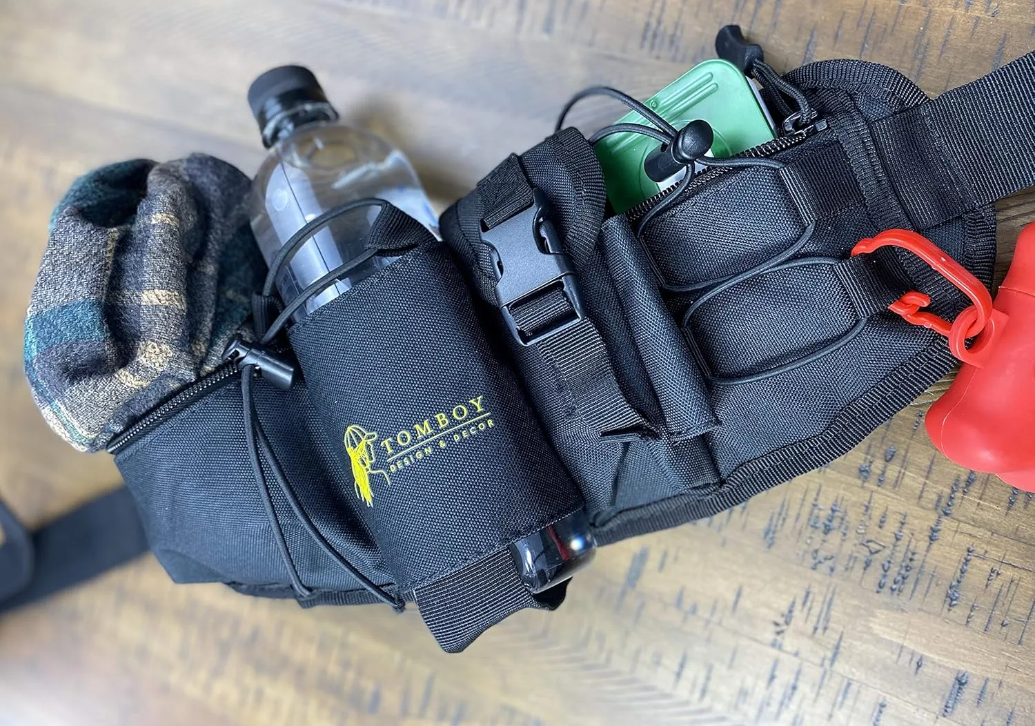 Multi-use Waist and Hip Utility Pack Durable Waterproof Light Weight Tactical Fanny Pack Outdoor Gear Hunting Pack (Black)