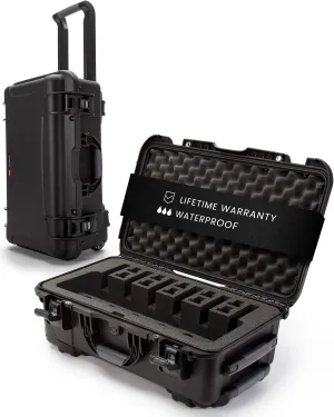 NANUK 935 Hard Case with Custom Foam Insert for 6 UP Professional Sporting Gear with Wheels – IP67 Waterproof 6 UP Gear Case Storage, Made in North America – Medium (20.5” x 11.3” x 7.5”)