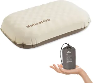 Naturehike 5.7oz Ultralight Inflatable Foam Bed Pillow, Adjustable Firmness Ergonomic Camping Pillows for Travel, Hiking, Backpacking, Home, 2024 Asia Outdoor Gear Awards
