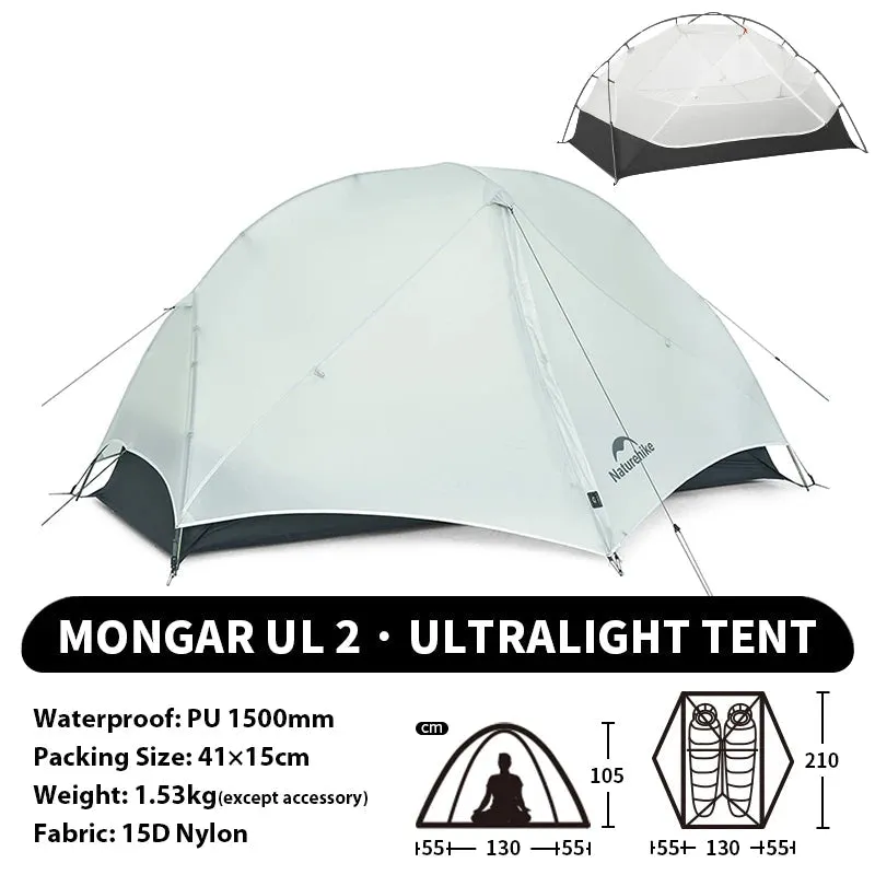 NATUREHIKE Mongar 2 Ultralight Waterproof 2-Person Backpacking Tent for Hiking & Camping