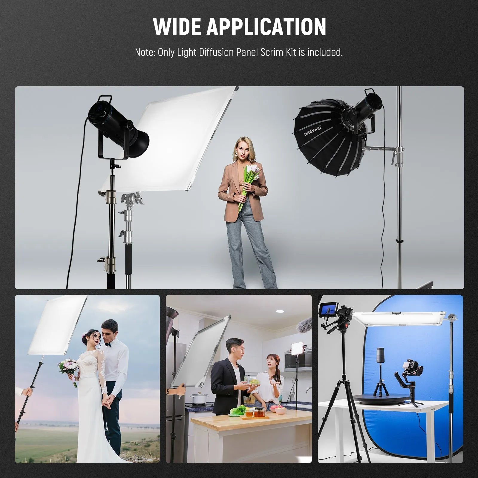 NEEWER 30"/35" Collapsible Photography Reflector Diffuser