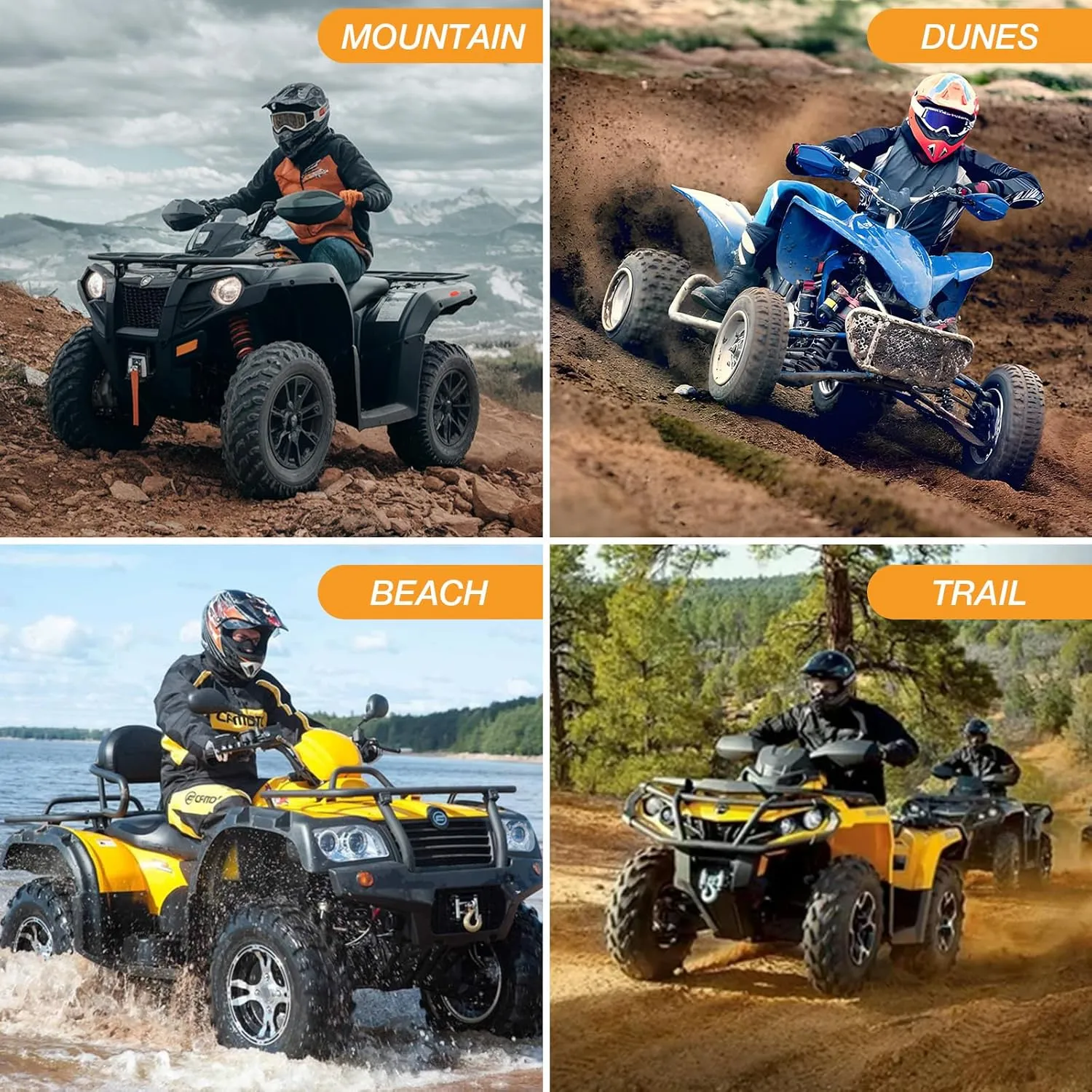 NEVERLAND ATV Cover 210D Oxford Cloth, Waterproof Outdoor Heavy Duty 4 Wheeler Cover Quad Cover, Compatible with Polaris Sportsman Yamaha Honda Kawasaki Suzuki (83" L x 47" W x 46" H)