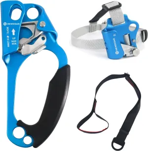 NewDoar UIAA & CE Certified Hand Ascender Rock Climbing Tree Arborist Rappelling Gear Equipment Rope Clamp for 8~13MM Rope