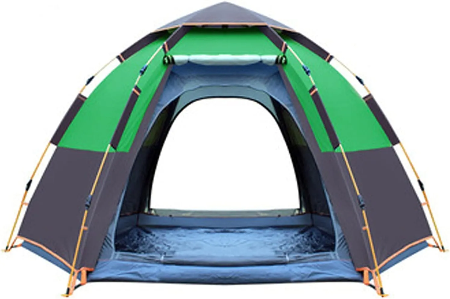 NIEH Automatic Hexagonal Tent, Camping Sun-Proof Thickened Camping Rainstorm-Proof Double-Layer Tent