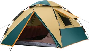 NIEH Camping Tent Automatic Pop-up Dome Tent for Camping | Waterproof 3-4 Person Instant Tent Easy to Set Up,for Backpacking, Camping, Hiking
