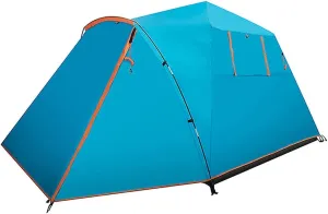 NIEH Camping Tents for 3-4 Person, Automatic Instant Pop-Up Tents Double-Layer Large Space Windproof Rainproof Easy to Set Up