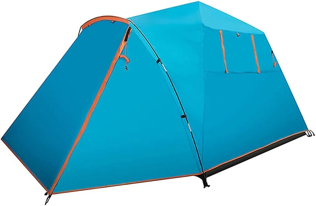 NIEH Camping Tents for 3-4 Person, Automatic Instant Pop-Up Tents Double-Layer Large Space Windproof Rainproof Easy to Set Up
