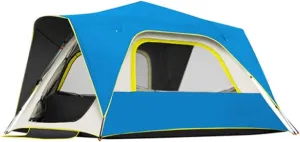 NIEH Tent Automatic Pop Up Camping Tent 3 4 5 Person with Double Layer Waterproof for Family Hiking Mountaineering Outdoor