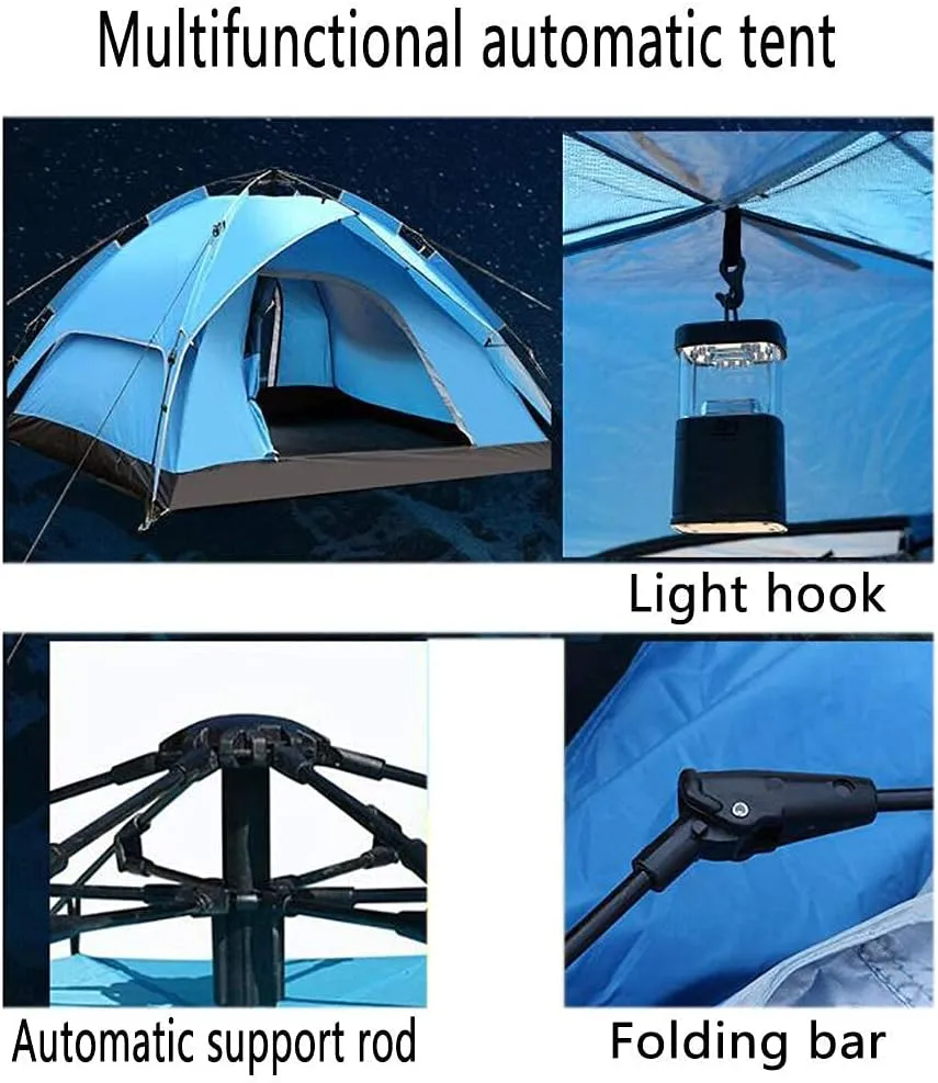 NIEH Tent,Camping Family Waterproof Camping Tent,Outdoor Double Layer Ventilation 3-4 People Orange
