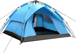 NIEH Tent,Camping Family Waterproof Camping Tent,Outdoor Double Layer Ventilation 3-4 People Orange