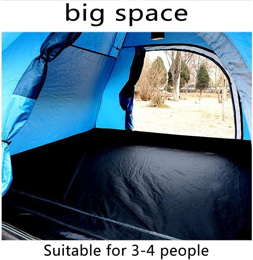 NIEH Tent,Camping Family Waterproof Camping Tent,Outdoor Double Layer Ventilation 3-4 People Orange