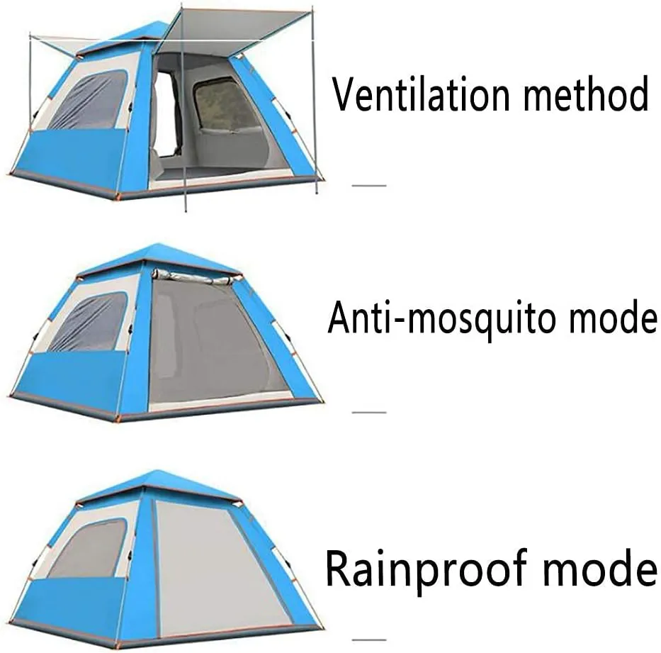 NIEH Tent,Family Hiking Waterproof Camping Tent,Outdoor Ventilation 1-2 People Blue 83x55inch