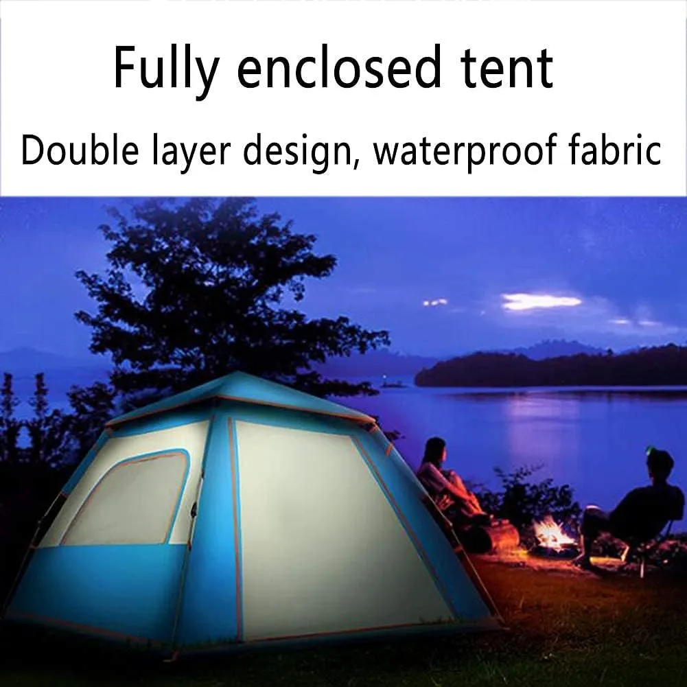 NIEH Tent,Family Hiking Waterproof Camping Tent,Outdoor Ventilation 1-2 People Blue 83x55inch