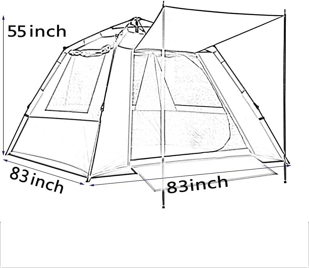 NIEH Tent,Family Hiking Waterproof Camping Tent,Outdoor Ventilation 1-2 People Blue 83x55inch